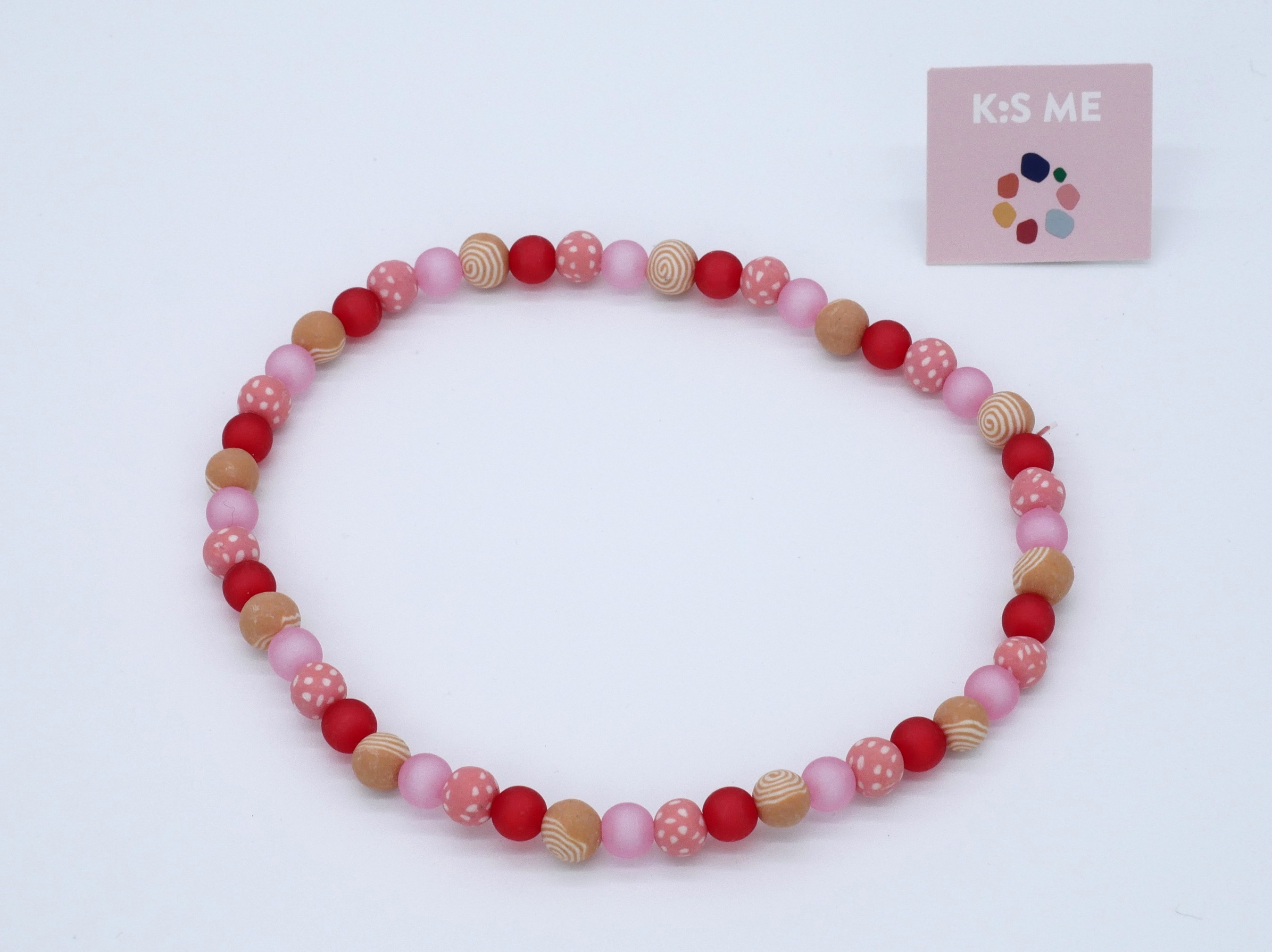 Kette Fimo frosted rot