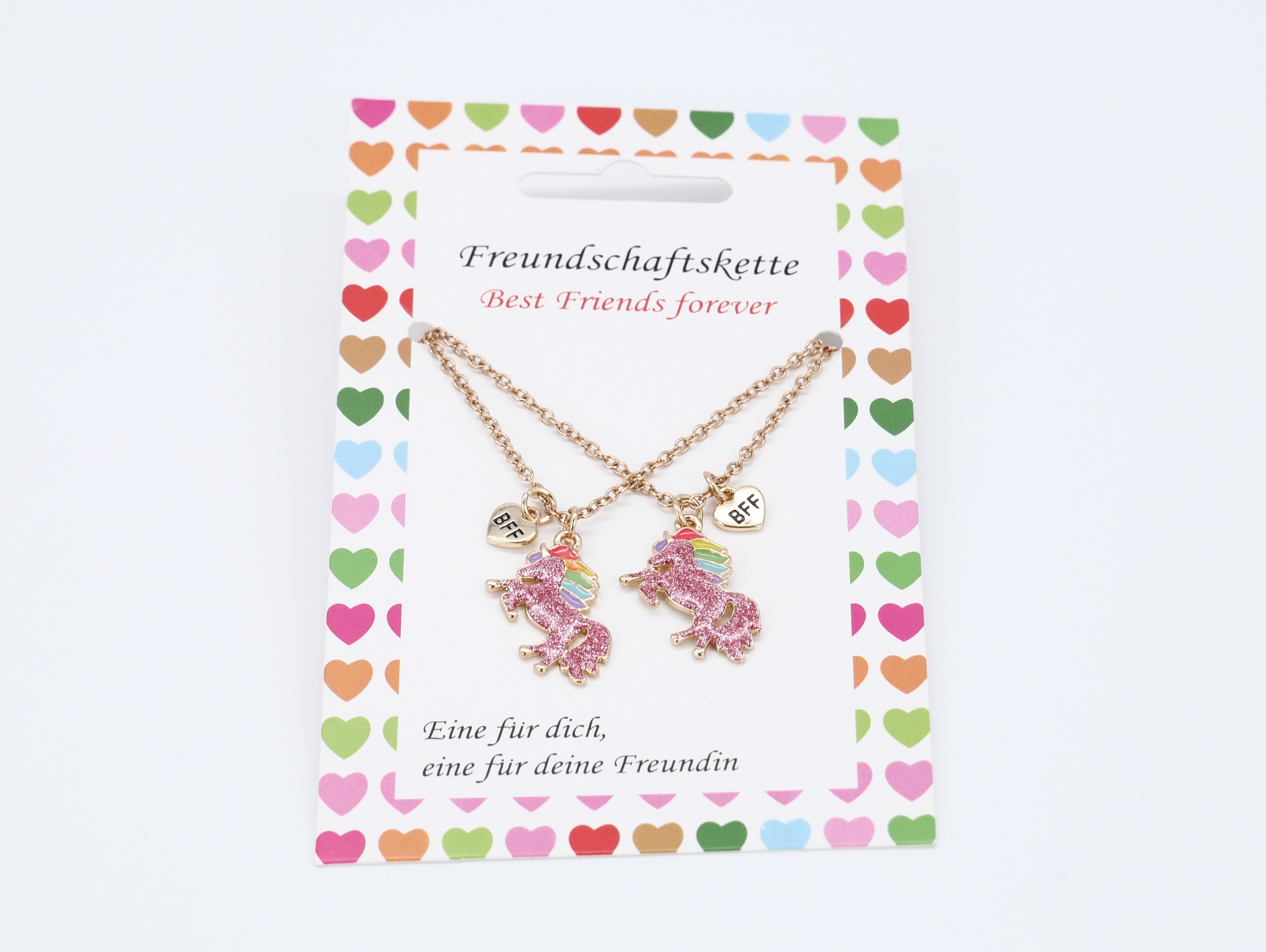 Kette BFF Einhorn springend  2 Stück