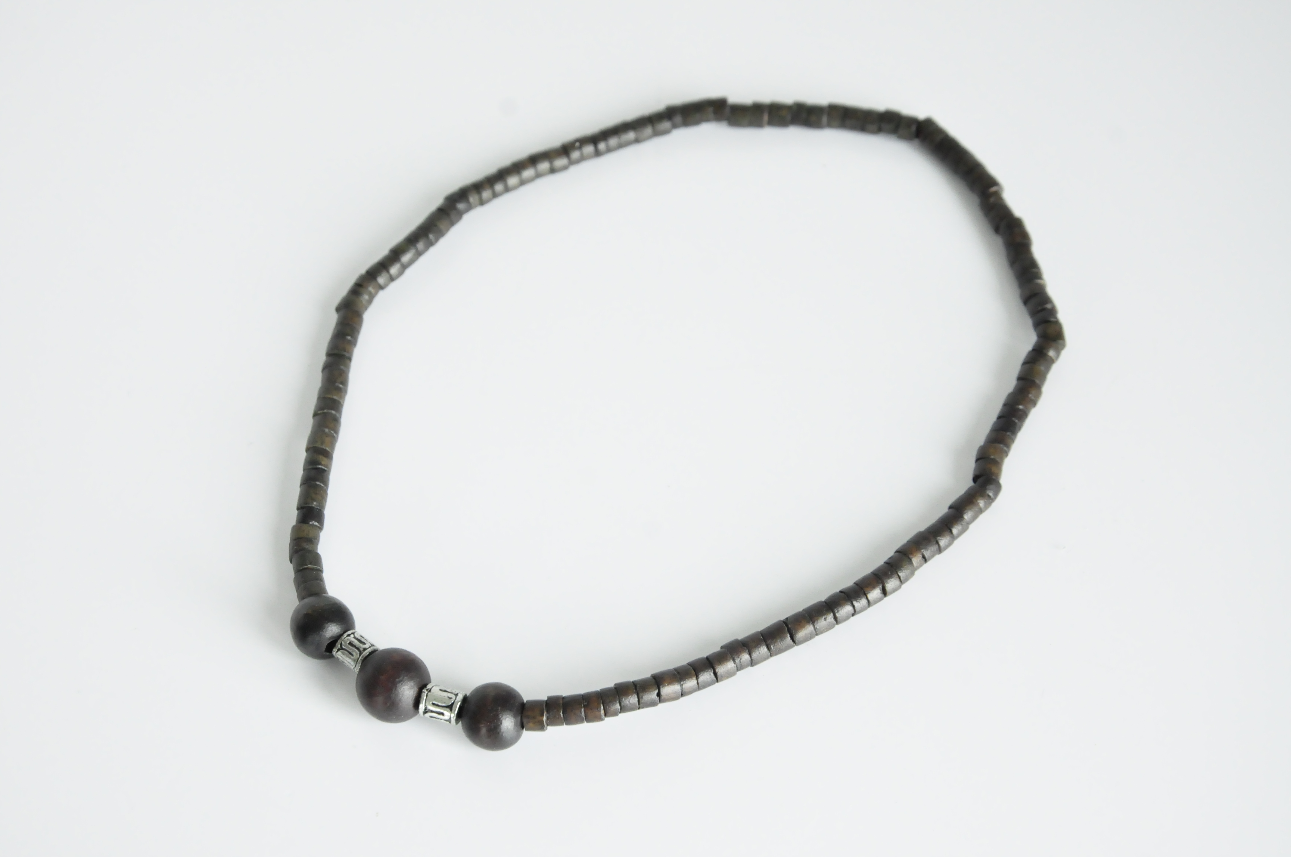 Kette Chocker Coco Holz dunkelbraun