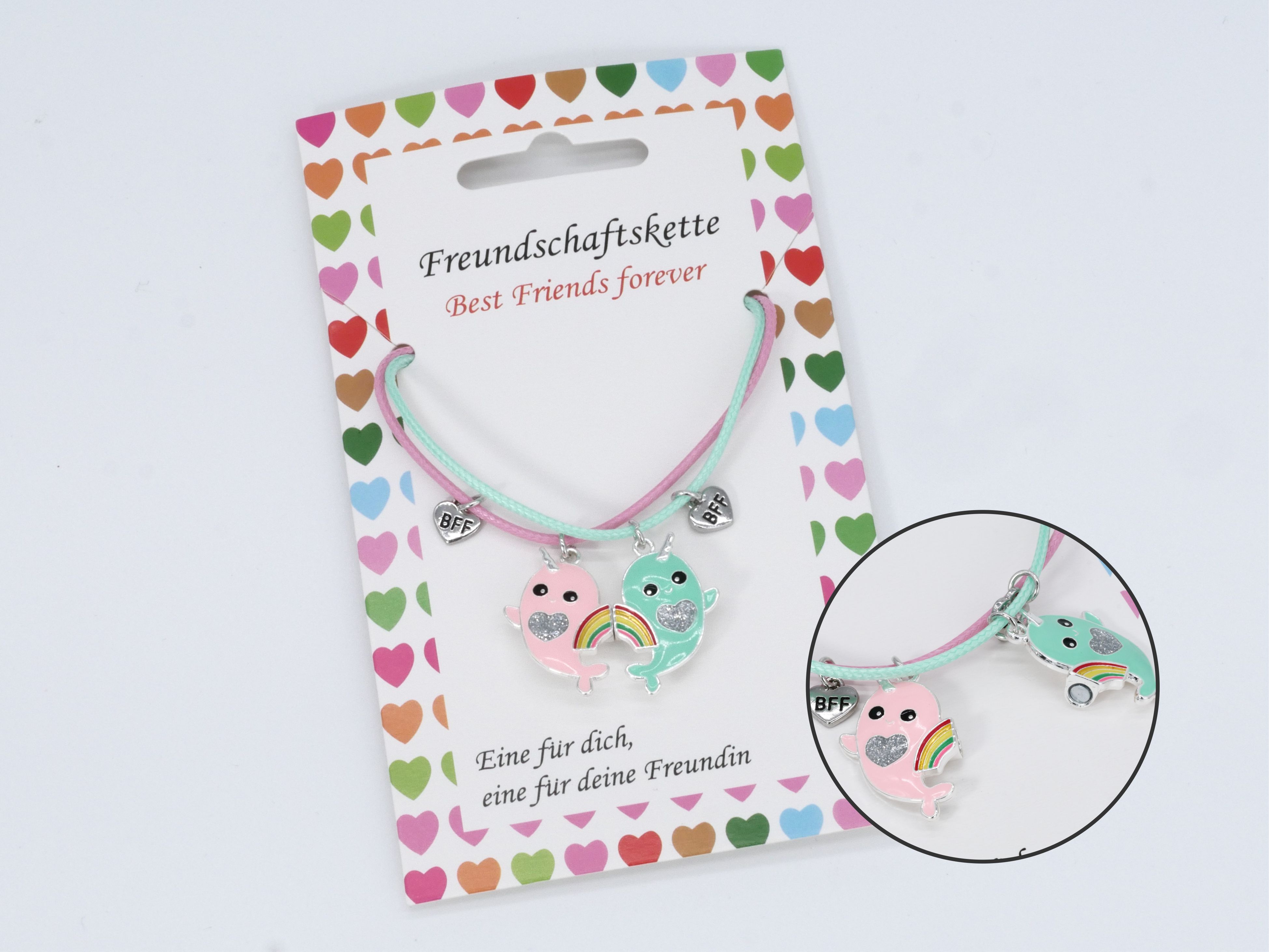 Kette BFF Delphin Regenbogen 2 Stück